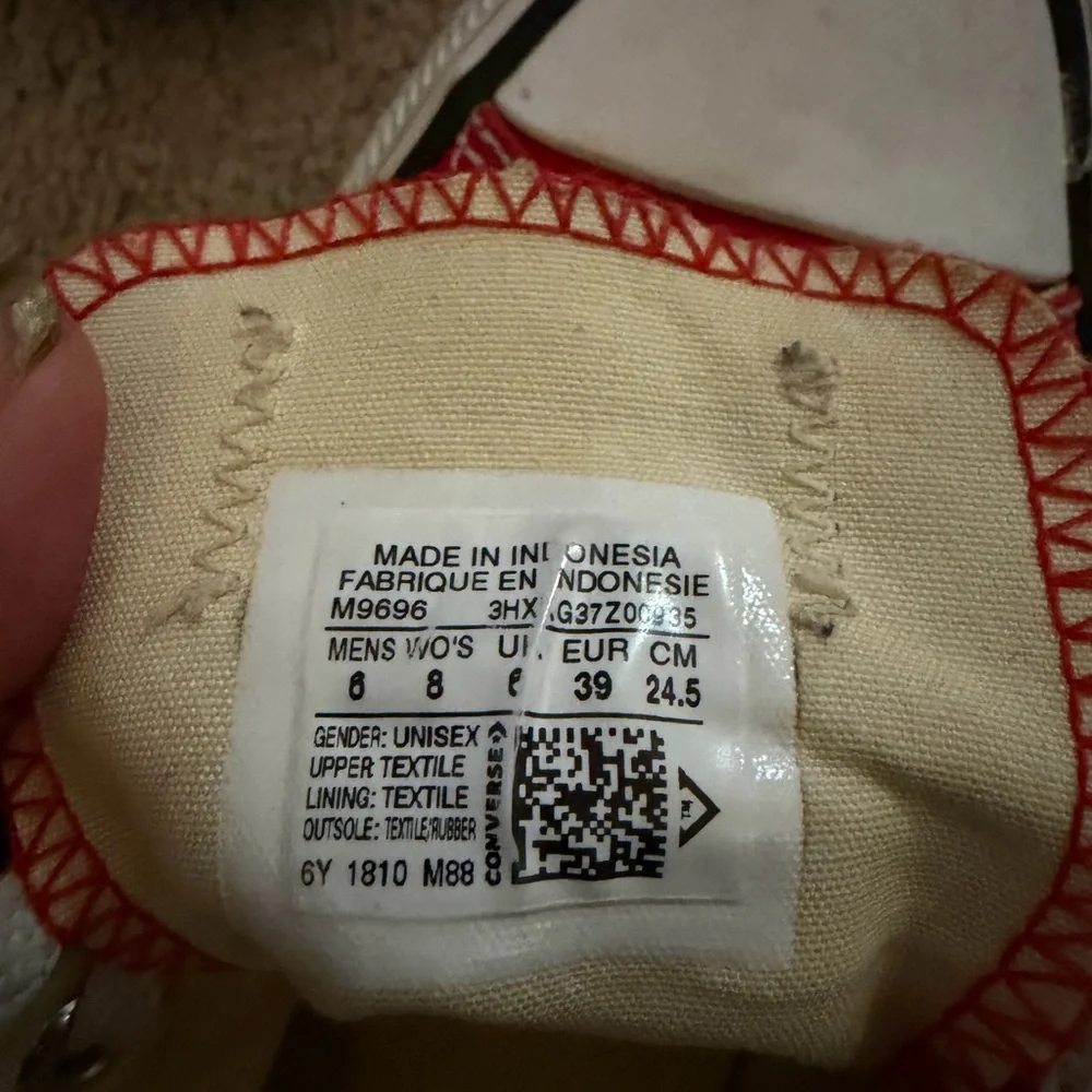 Converse Red and White Sneakers - Picture 3 of 3